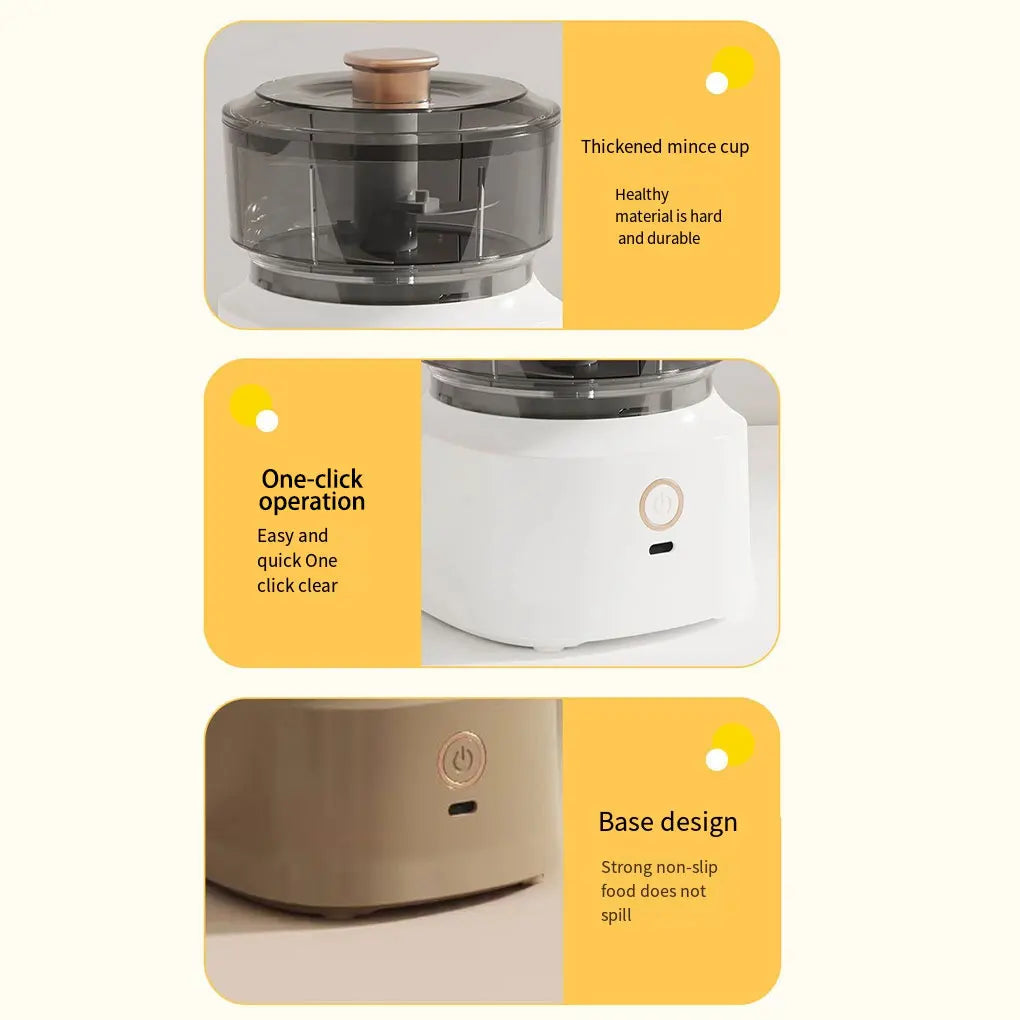 Kitchen Multi-function Ccooking Machine Wireless Electric Meat grinder Household Garlic Pounder Baby Food Maker Garlic Stirrer