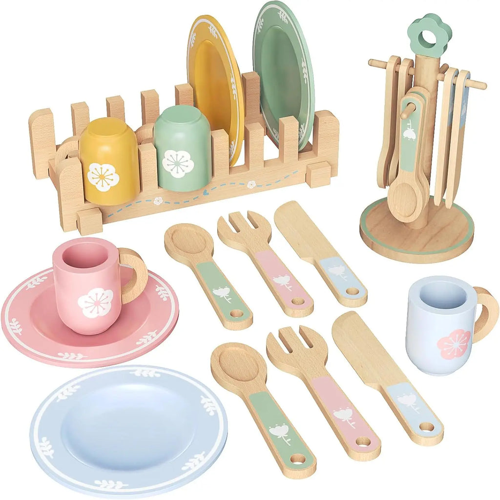 Simulation Wooden Kitchen Toys Mini Chef Kitchenette Play Role Game Early Educational Toys for Pretend Cooking For Kids Age 3+
