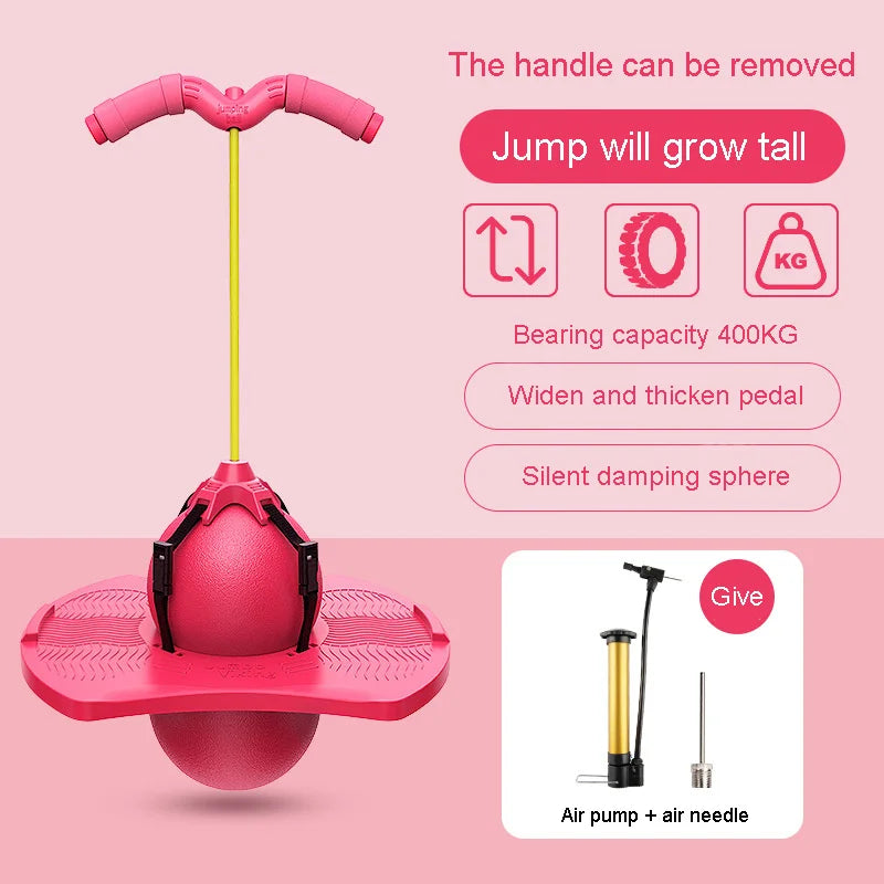 Outdoor Toys Bouncing Ball With Handle Pump Balance Platform Bouncy Jump Pogo Ball For Kids Playground Sports Competition Toy