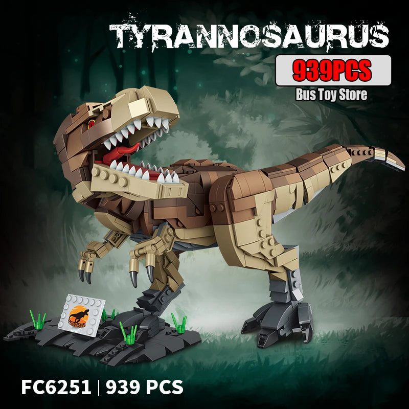939pcs T-Rex Dinosaur Building Blocks Sets Craft Toys Triceratops Tyrannosaurus Rex Dinosaur Toys for Kids Boys Christmas Gifts