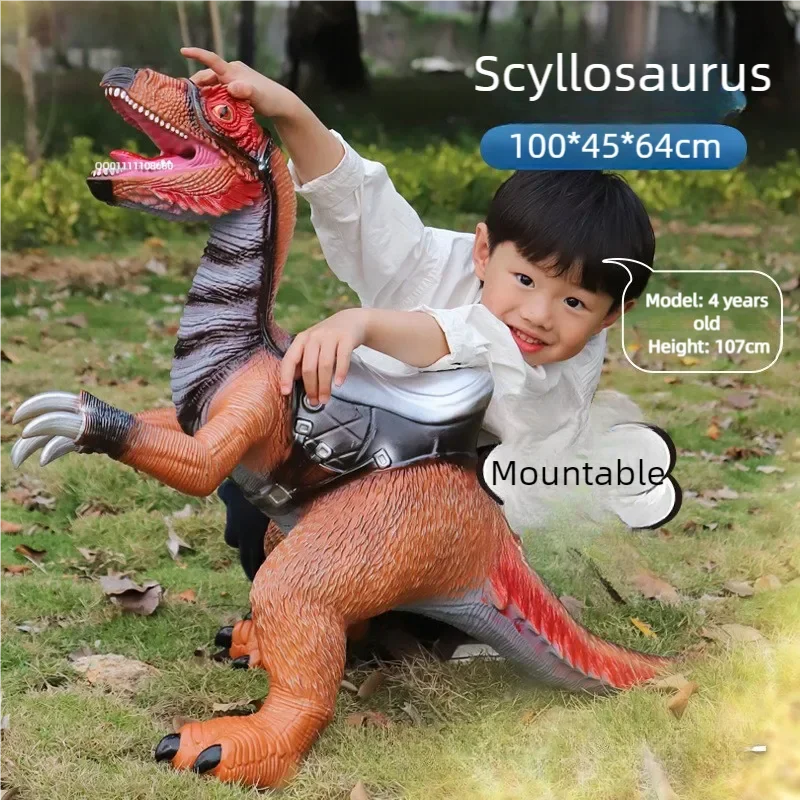 Super Jurass T-Rex Large Dinosaur Model Toys Big Mount Brachiosaurus Park 100cm Soft Puppets Dinosaur Worlds Toy for Kids Boys