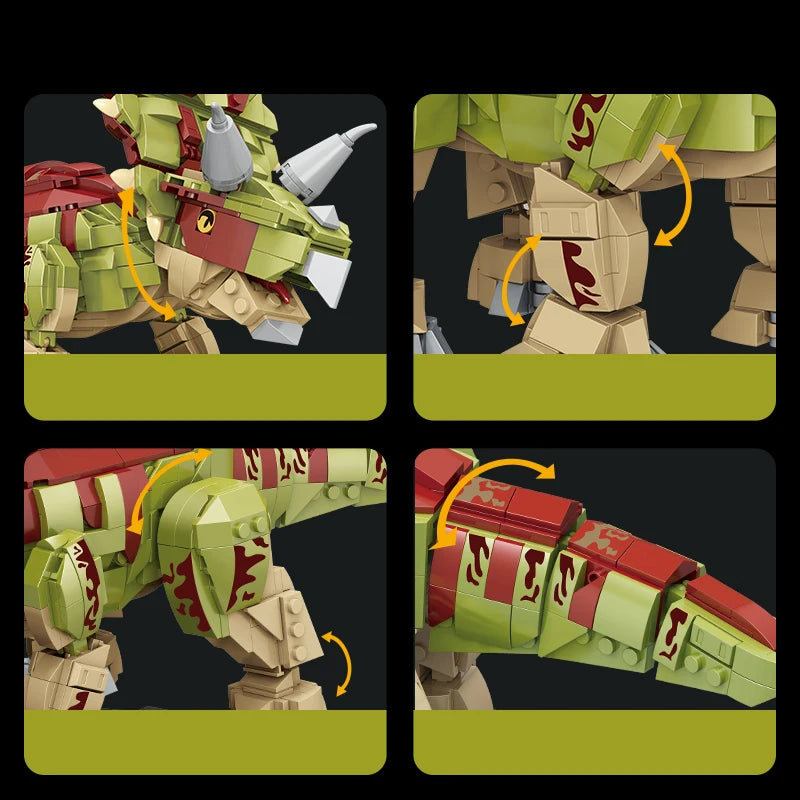 939pcs T-Rex Dinosaur Building Blocks Sets Craft Toys Triceratops Tyrannosaurus Rex Dinosaur Toys for Kids Boys Christmas Gifts