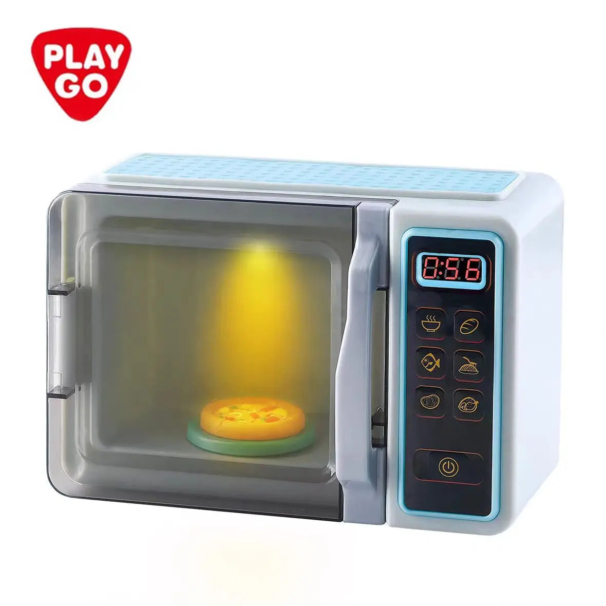 Play Go Simulation Microwave Oven Kitchen Series Sound and Light Mini Home Appliances Children's Play Toys
