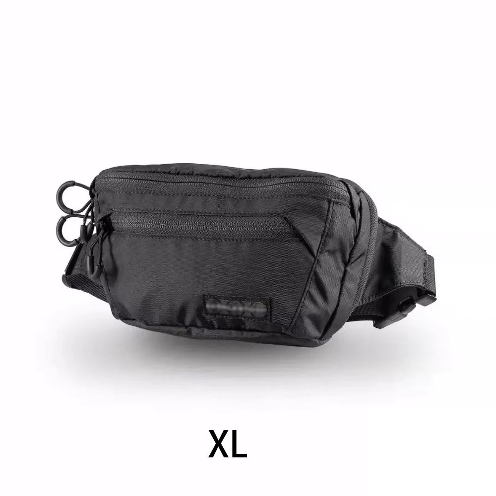 Bando Bag - Tactical Men's Fanny Pack w/Adjustable Waist Belt, Zippered Pockets, Compact Lightweight Belt Bag