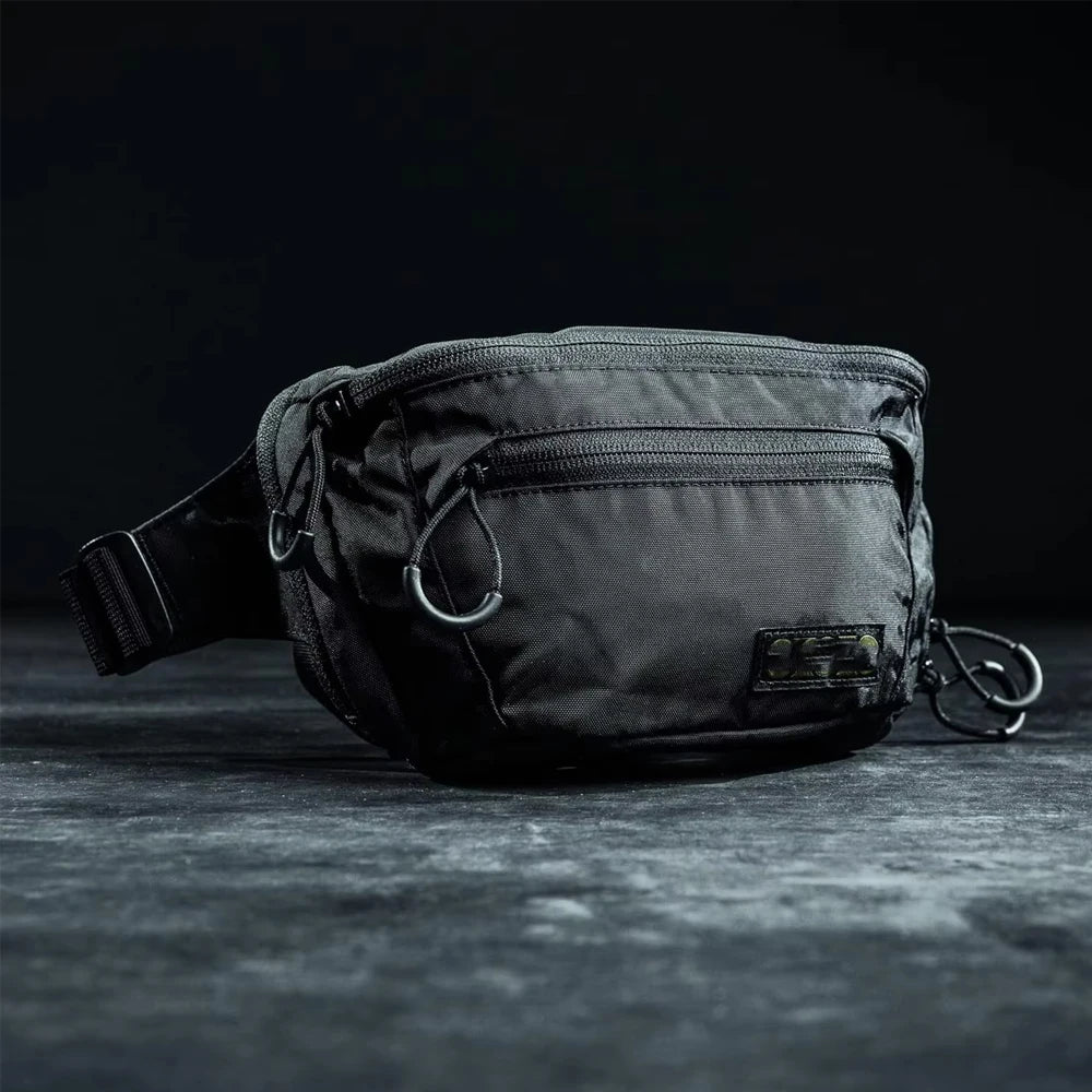 Bando Bag - Tactical Men's Fanny Pack w/Adjustable Waist Belt, Zippered Pockets, Compact Lightweight Belt Bag