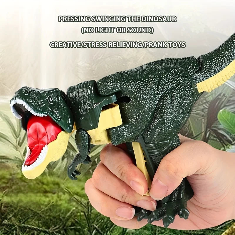 Interactive Tyrannosaurus Rex Dinosaur Toy – Press-Activated Head Swing & Bite Action, Realistic Roar Dino for Kids