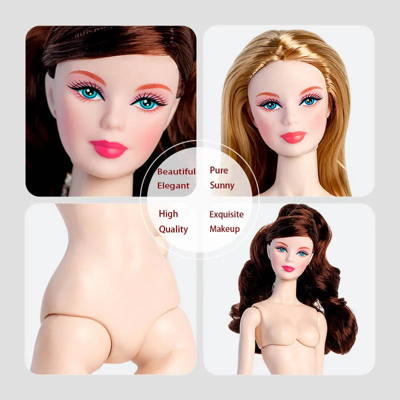 1/6 New Upgraded Fashion Star Supermodel Doll 32cm 12 Joint Movable White Skin Elegant Make-up Trendy Hairstyle DIY Dress Up Toy