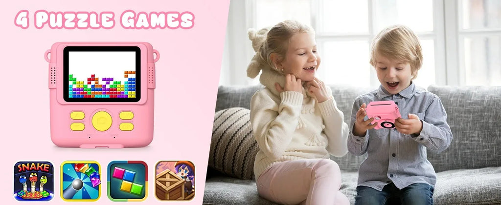 Instant Camera for Kids 2.4" 1080P Video Camera Instant Print Digital Camera with 32GB Card Gift for 3-12 Children's Camera