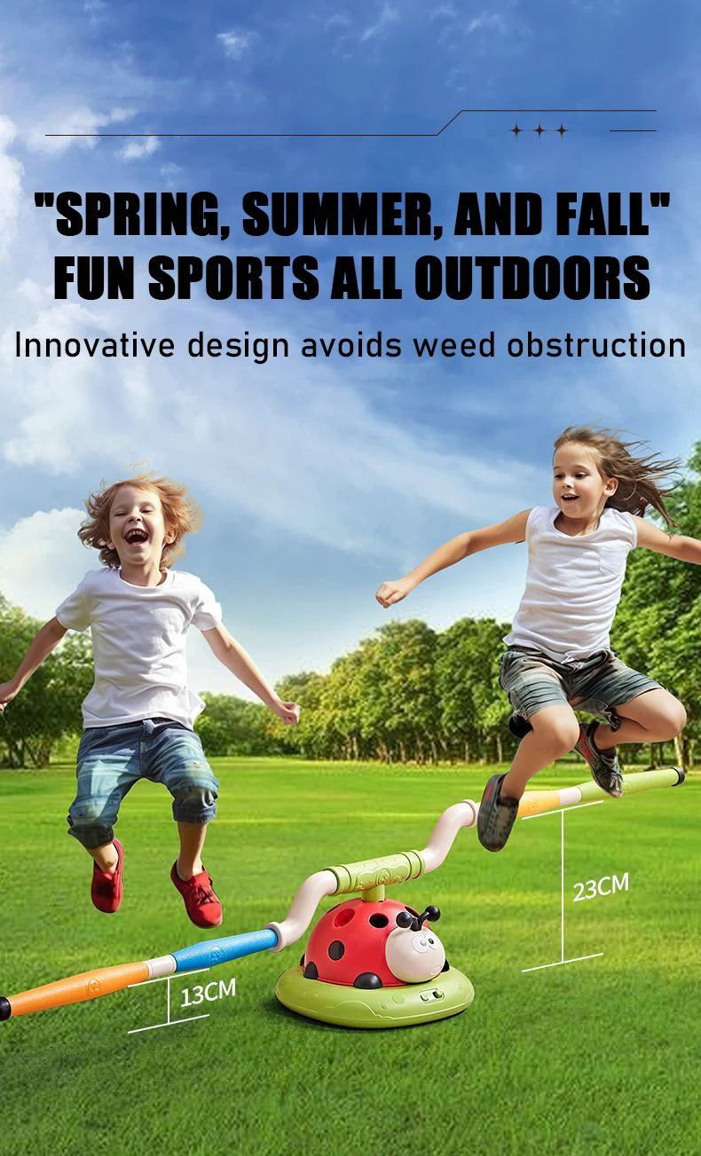Musical Jump Sports Toys 5 in 1 3 in 1 Toss Ring Game Toy and Shooting Launcher for Kids Ladybug Multifunction Outdoor Machine