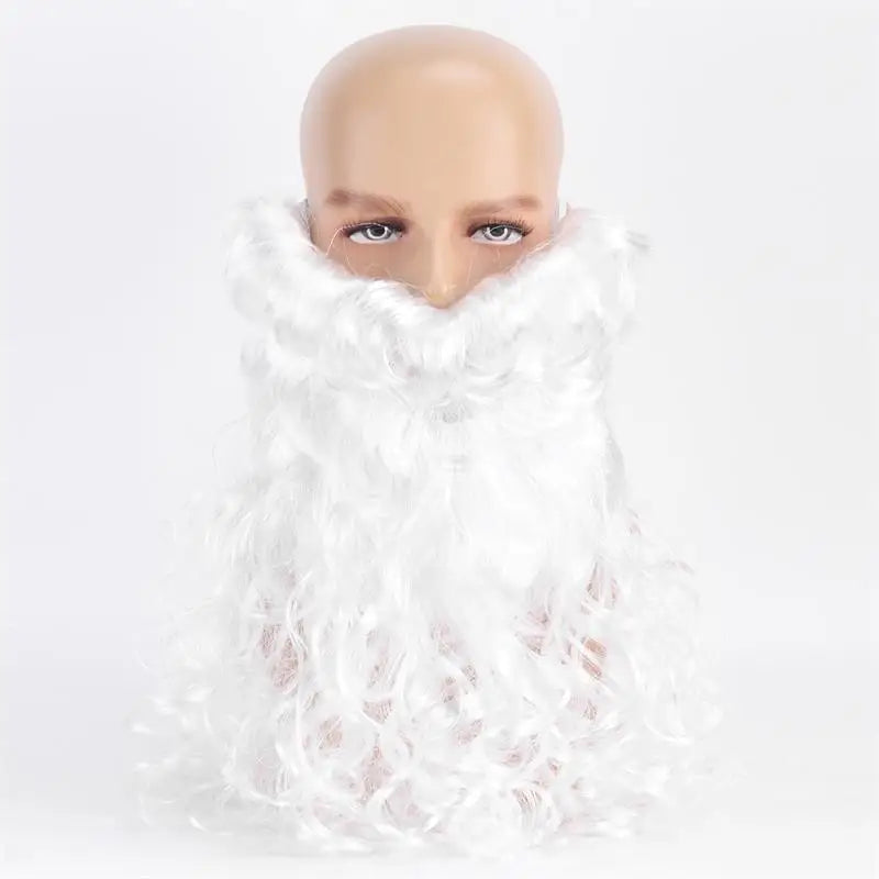 European and American cross-border white long curly hair Santa Claus synthetic wig European and American Santa Claus big
