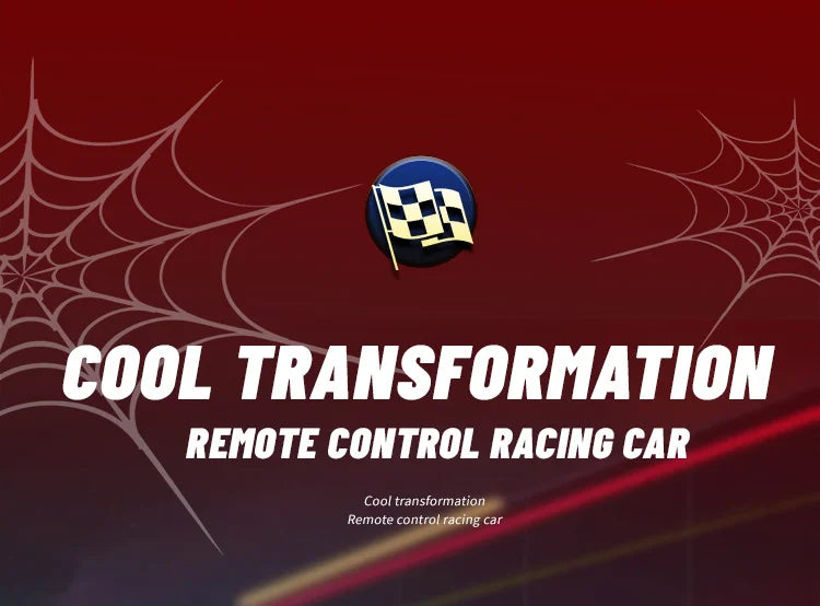 1:18 RC Transforming Car Robot Toy, LED Lights, 2.4GHz Drift Racing Vehicle, One-Button Transform, Rechargeable, 360° Rotation