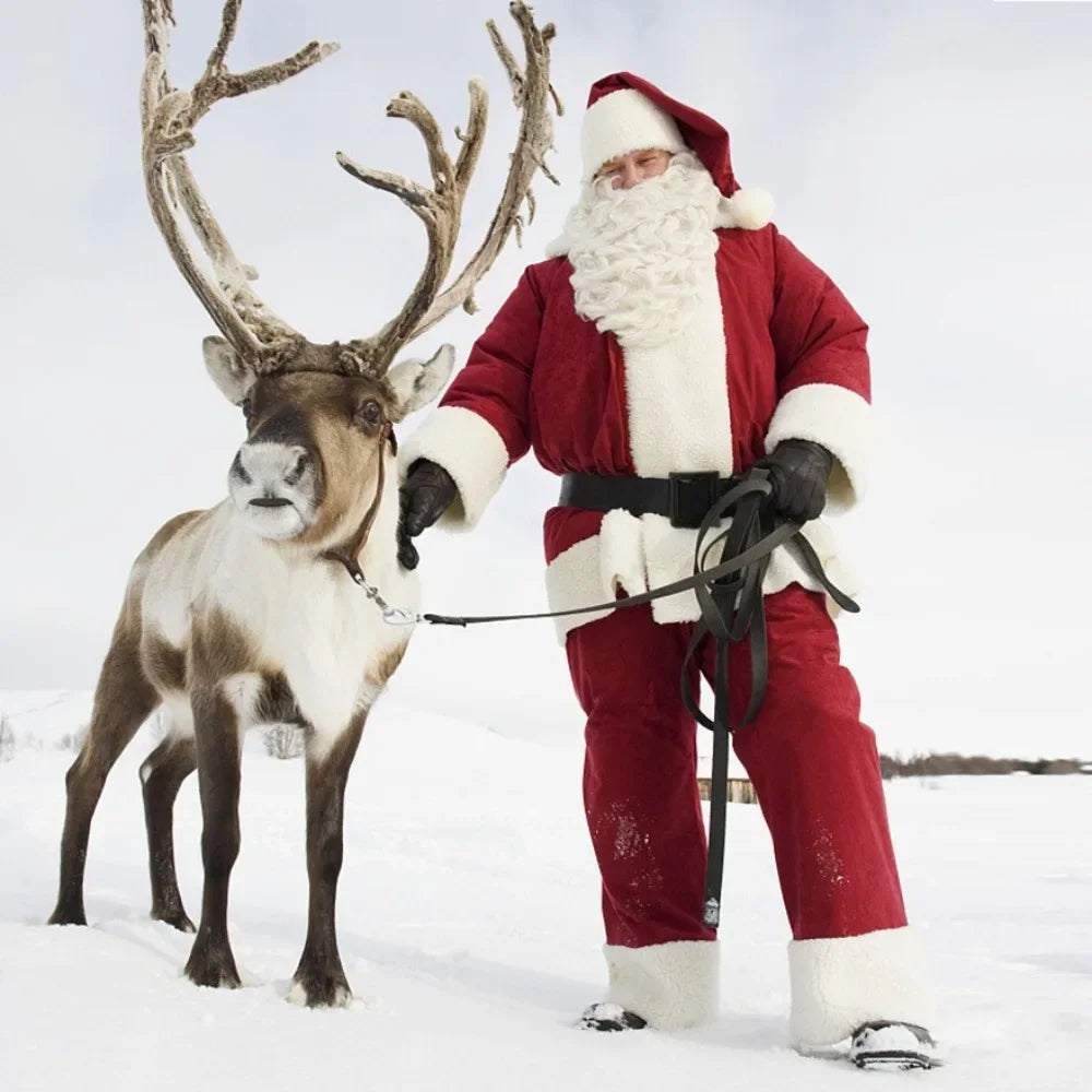 Santa Claus Costume Adult Male Golden Velvet Santa Claus Costume Halloween Performance Costume Anime Cosplay