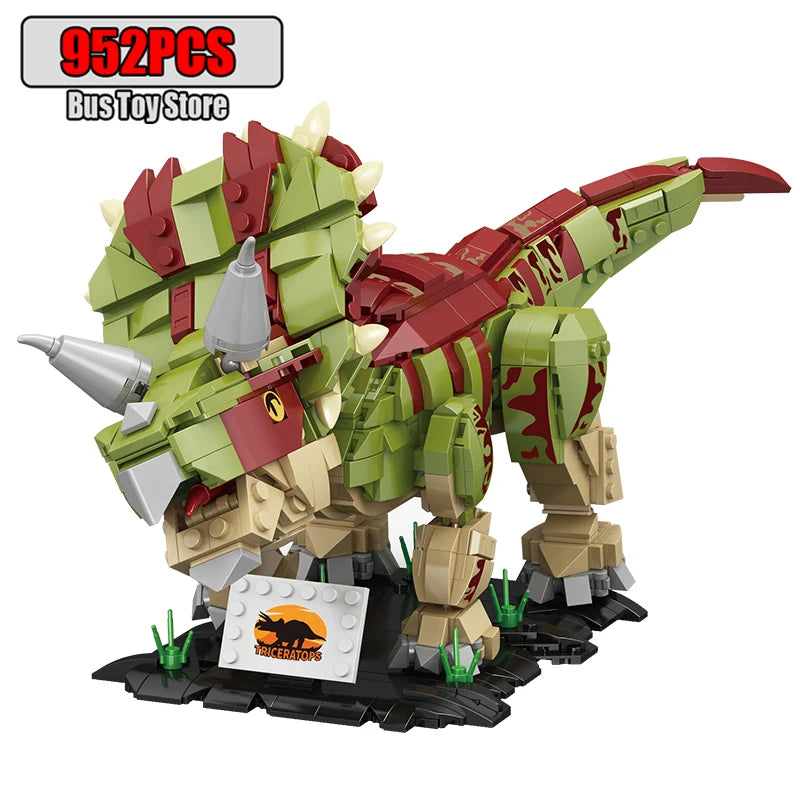 939pcs T-Rex Dinosaur Building Blocks Sets Craft Toys Triceratops Tyrannosaurus Rex Dinosaur Toys for Kids Boys Christmas Gifts