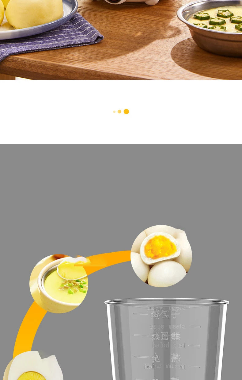 Electric Egg Cooker Steamer Boiler for 14 Eggs Two Layer Soft Medium Hard Boiled Egg Maker with Auto Shut Off Kitchen Appliance