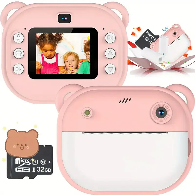 Instant Print Camera 1080P HD, Multi-Function Digital Video Camcorder with Multiple Shooting Modes, MP3 Player Support