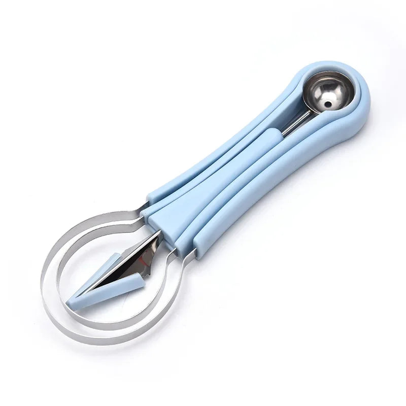 4 in 1 Watermelon Slicer Cutter Scoop Fruit Carving Knife Cutter Fruit Platter Fruit Dig Pulp Separator Kitchen Tools Gadgets