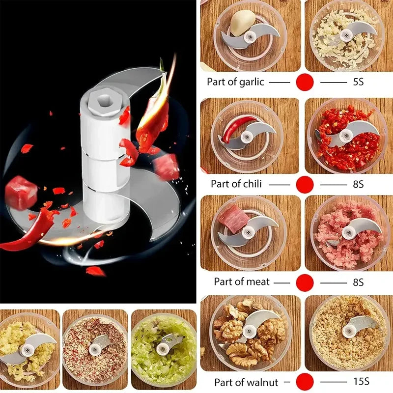 Baby food processor, garlic puree machine, USB charging electric garlic grinder, mini garlic puree machine, household use