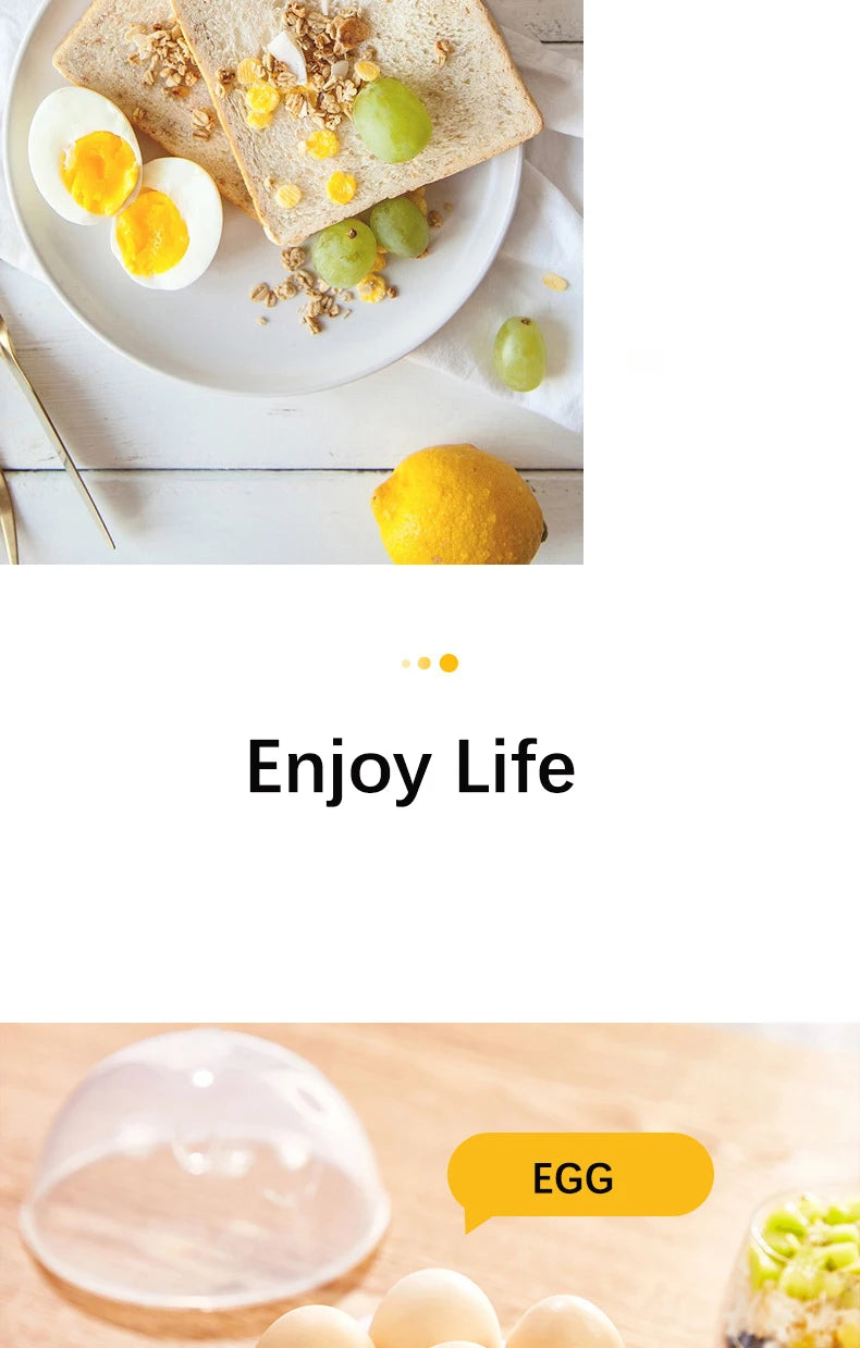 Electric Egg Cooker Steamer Boiler for 14 Eggs Two Layer Soft Medium Hard Boiled Egg Maker with Auto Shut Off Kitchen Appliance