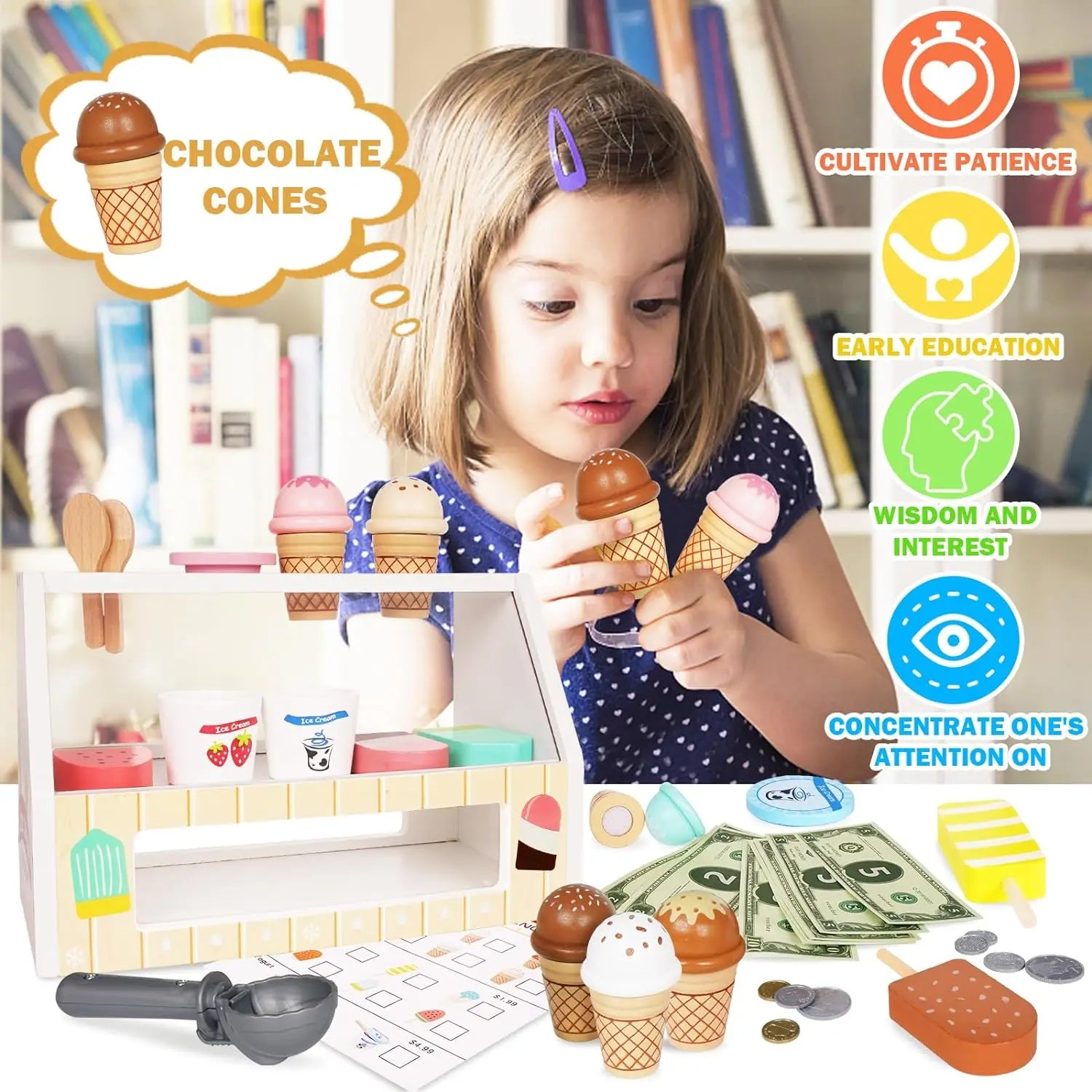 Simulation Wooden Kitchen Toys Mini Chef Kitchenette Play Role Game Early Educational Toys for Pretend Cooking For Kids Age 3+