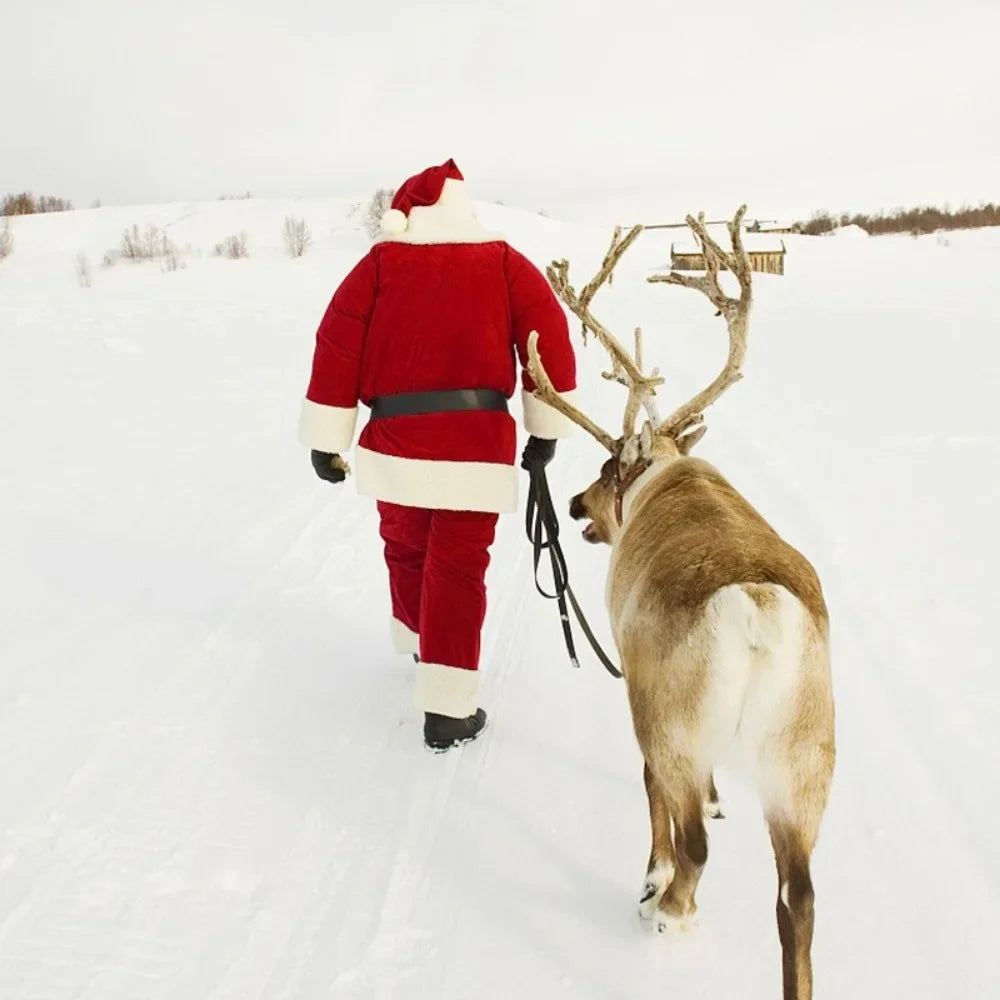 Santa Claus Costume Adult Male Golden Velvet Santa Claus Costume Halloween Performance Costume Anime Cosplay