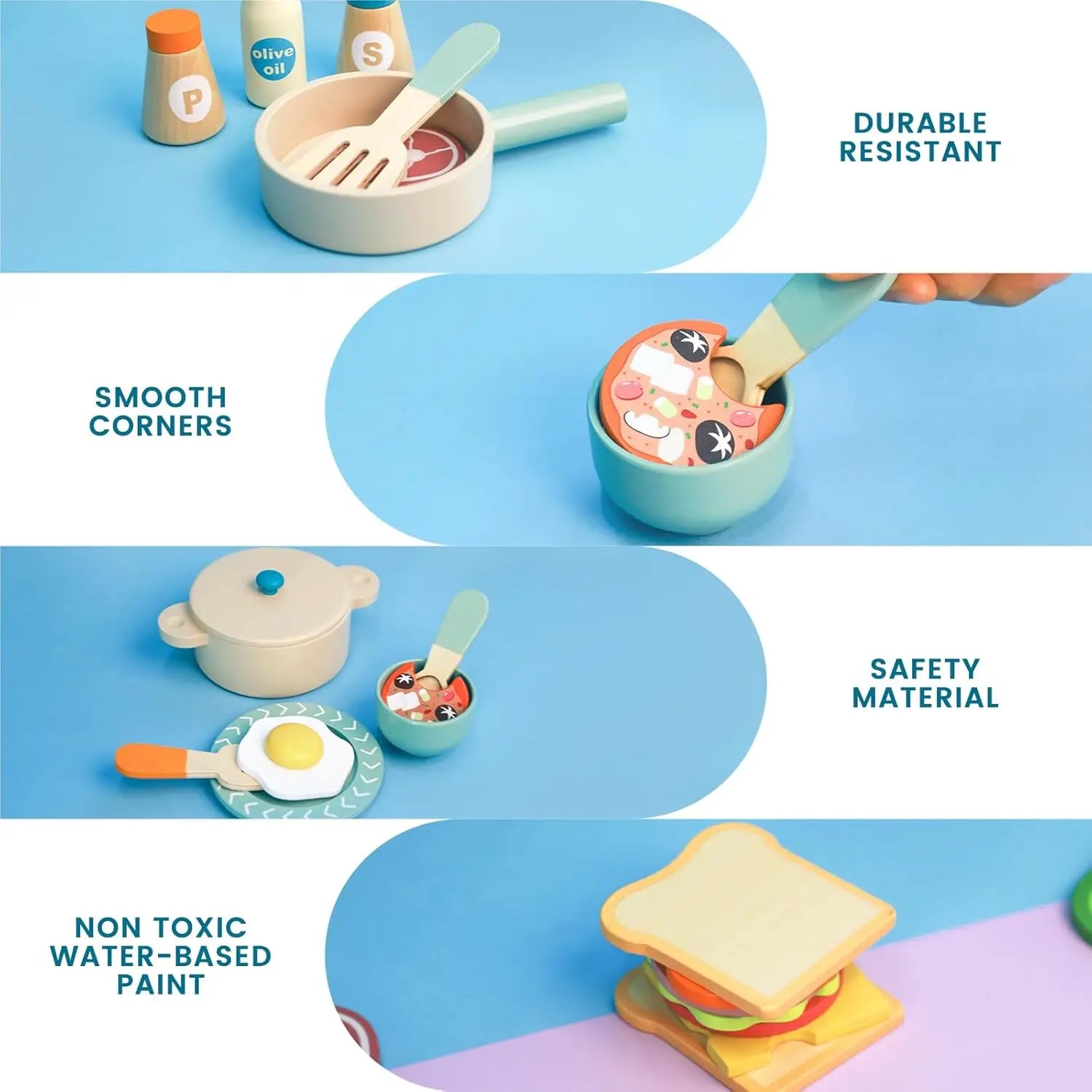 Simulation Wooden Kitchen Toys Mini Chef Kitchenette Play Role Game Early Educational Toys for Pretend Cooking For Kids Age 3+