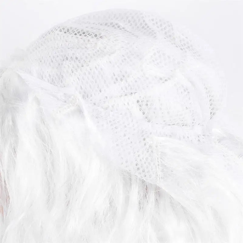 European and American cross-border white long curly hair Santa Claus synthetic wig European and American Santa Claus big