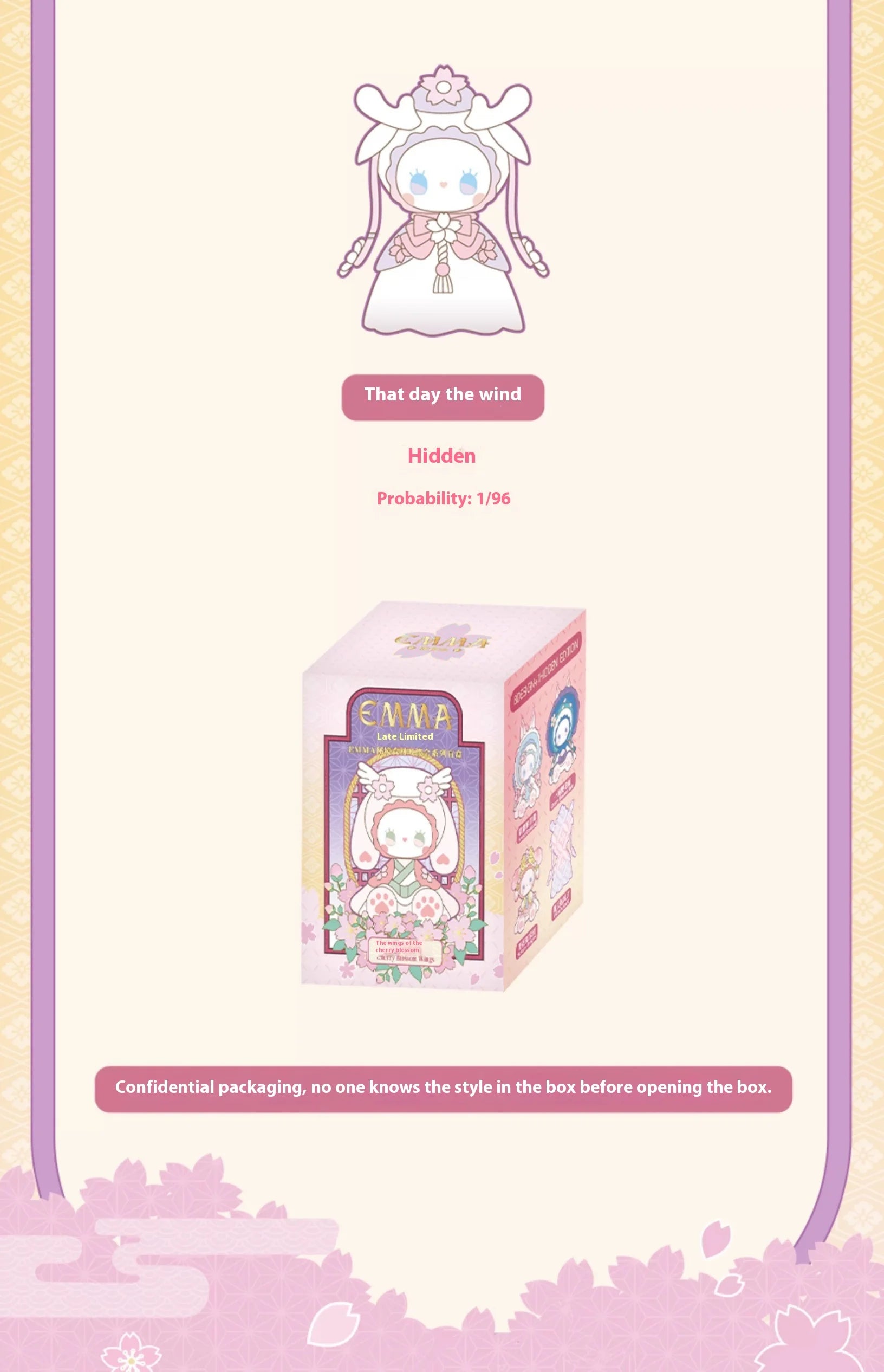 Emma Secret Forest Evening Cherry Blossoms Blind Box Girl Birthday Gift Creative Desktop Ornament Doll Collection Mysterious Box