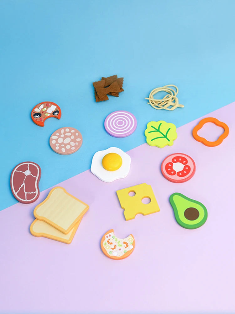 Playing house, children's kitchen toy set, boys' wooden simulation small kitchen utensils, girls' cooking pot combination gift