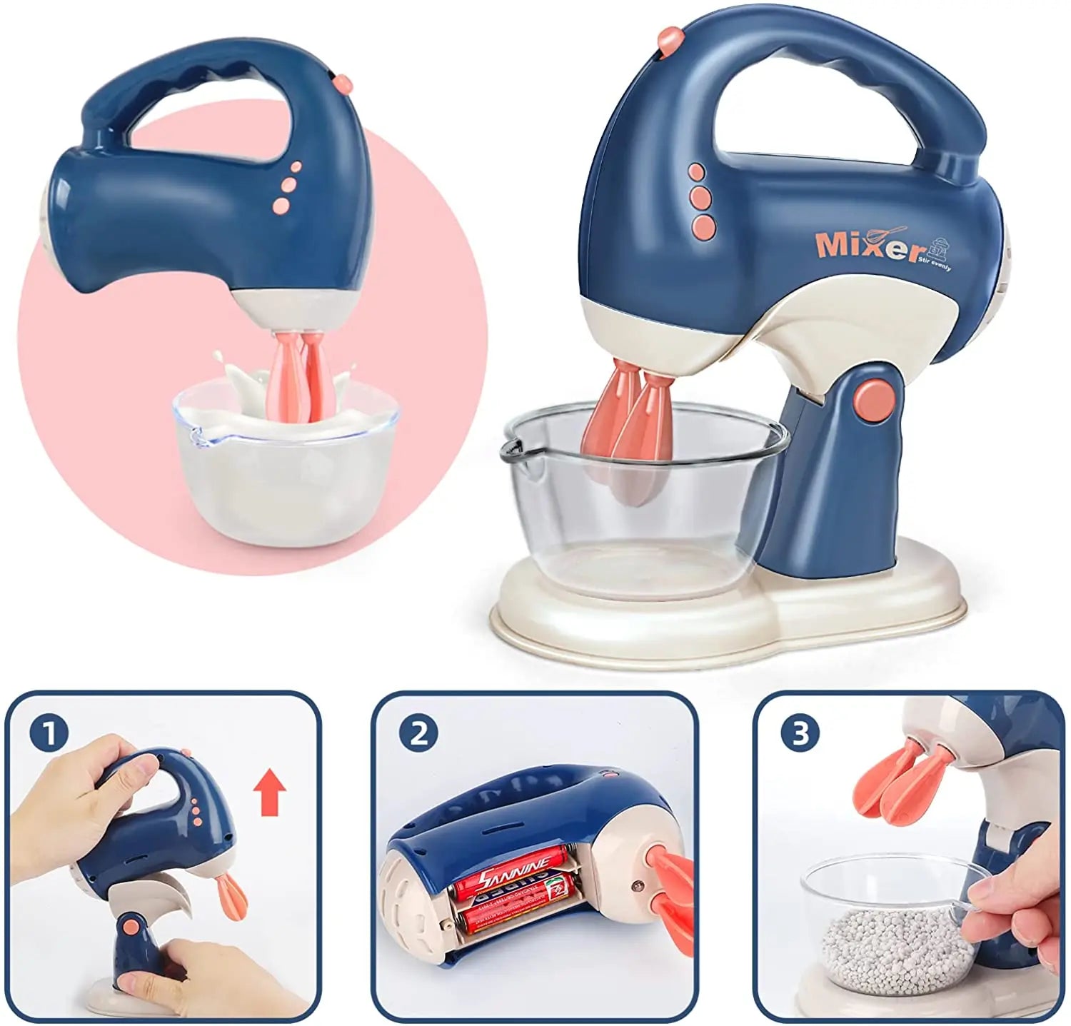 Interactive Electric Kitchen Playset for Kids Mini Simulation Household Appliances Light Toy Gift for Boy Girls Home Kitchen Fun