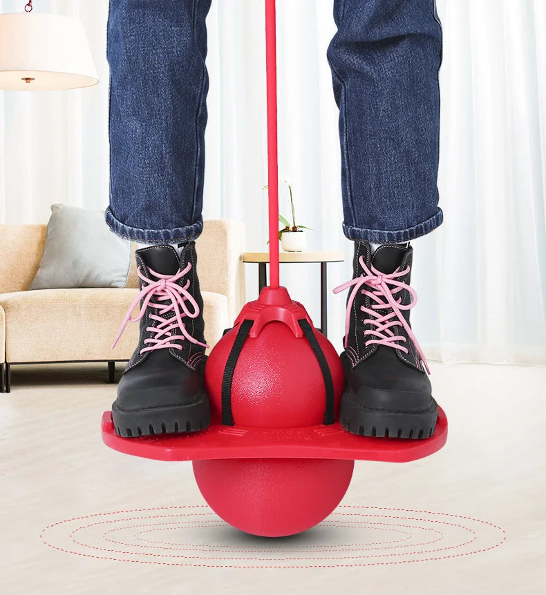 Outdoor Toys Bouncing Ball With Handle Pump Balance Platform Bouncy Jump Pogo Ball For Kids Playground Sports Competition Toy