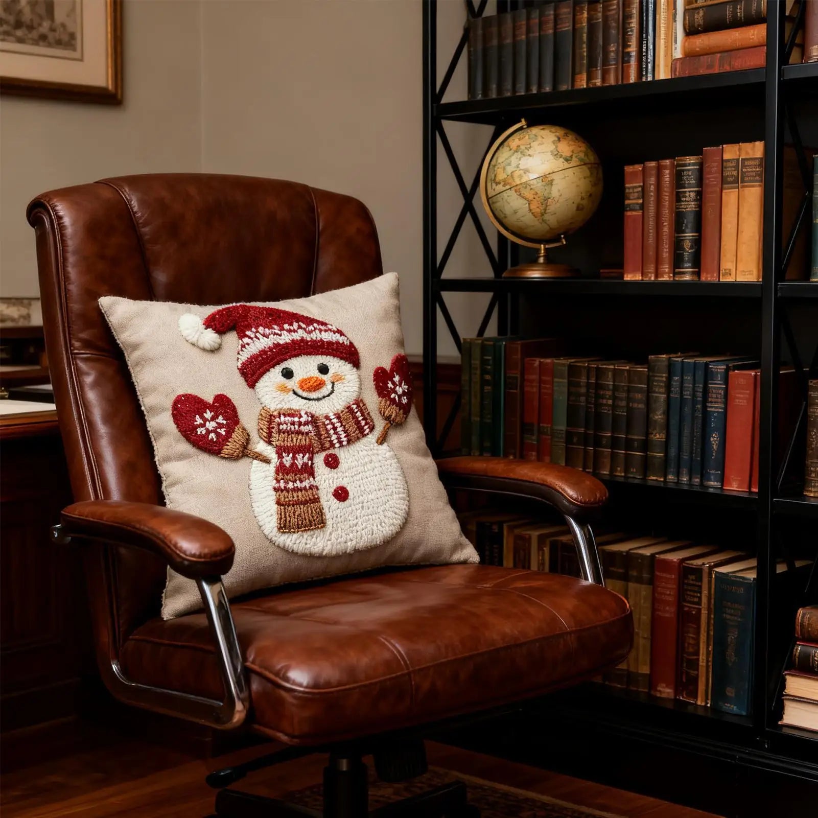 Christmas Pillow Covers 4 Pieces Christmas Decorations with Invisible Zipper Throw Pillow Cases for Home 2025 Xmas Navidad