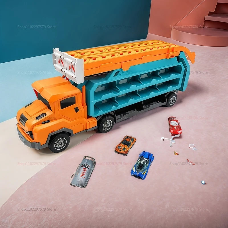 New Transport Truck Toys Coaster Lift Type Rocket Lift Transformed Racing Car Combination Christmas, Thanksgiving, Birthday Gift