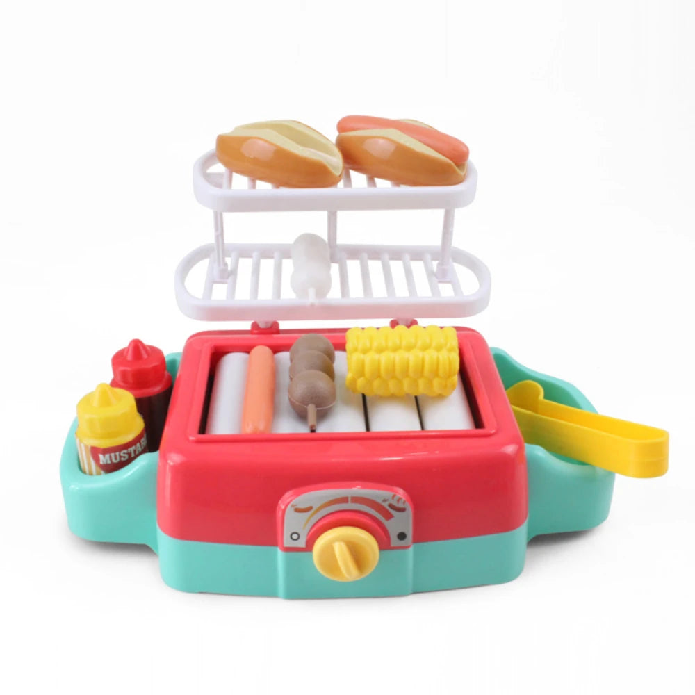 WizKidz Kids Toy Kitchen Utensils Play Set Mixer Blender Toaster Sounds Lights Toddler Accessories for Boys & Girls Kitchen Fun