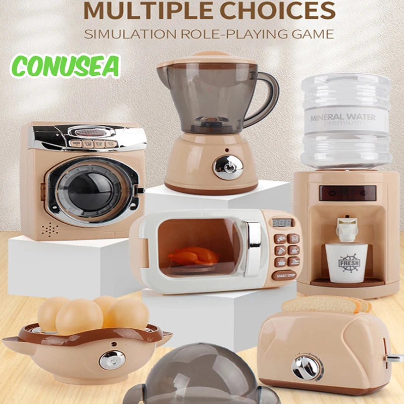 Children's Pretend Play Toys Simulation Electric Kitchen Microwave Oven Toys Educational Gift Girls Toy Kitchen Accessories Girl