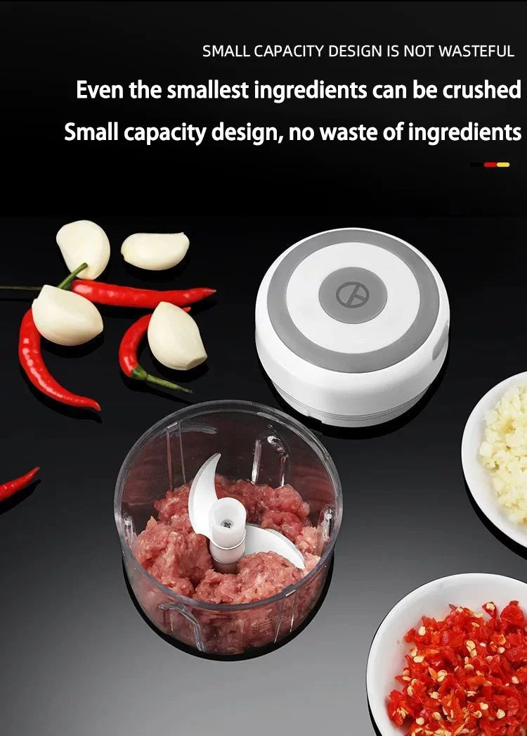 Baby food processor, garlic puree machine, USB charging electric garlic grinder, mini garlic puree machine, household use