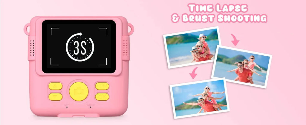 Instant Camera for Kids 2.4" 1080P Video Camera Instant Print Digital Camera with 32GB Card Gift for 3-12 Children's Camera