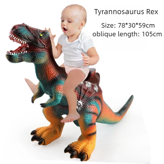 Super Jurass T-Rex Large Dinosaur Model Toys Big Mount Brachiosaurus Park 100cm Soft Puppets Dinosaur Worlds Toy for Kids Boys