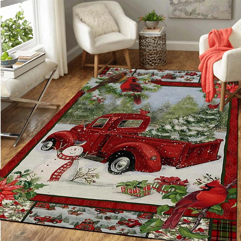 Christmas Tree Santa Claus Series Carpet Home, Living Room, Bedroom Decoration  Soft and Non slip