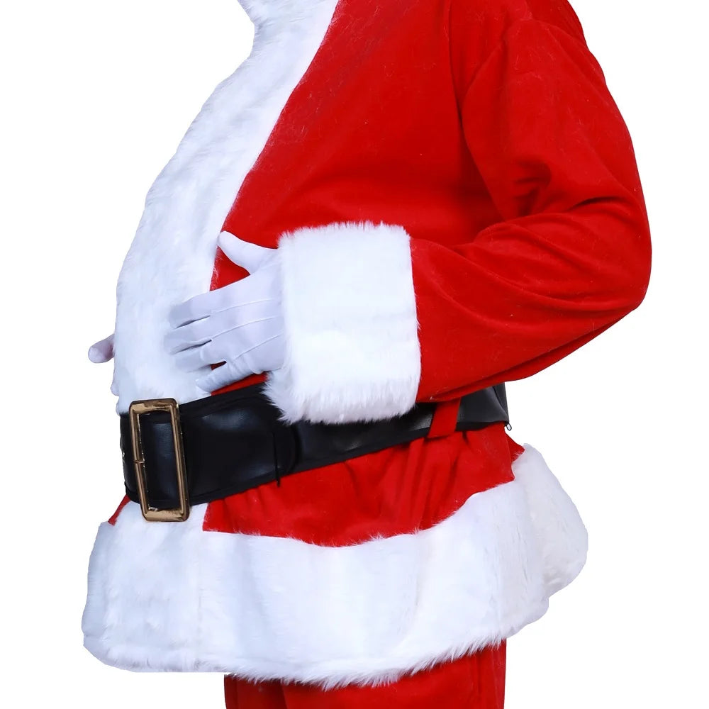 Santa Claus Costume Adult Male Golden Velvet Santa Claus Costume Halloween Performance Costume Anime Cosplay