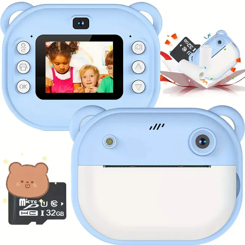 Instant Print Camera 1080P HD, Multi-Function Digital Video Camcorder with Multiple Shooting Modes, MP3 Player Support
