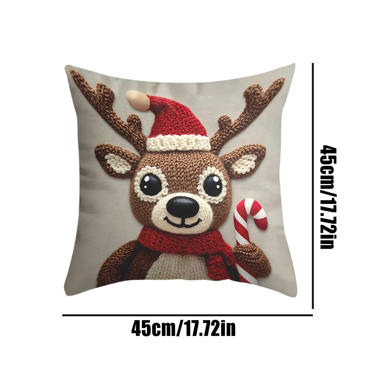 Christmas Pillow Covers 4 Pieces Christmas Decorations with Invisible Zipper Throw Pillow Cases for Home 2025 Xmas Navidad