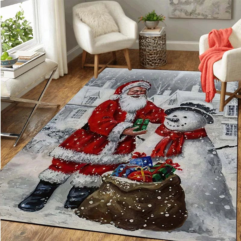 Christmas Tree Santa Claus Series Carpet Home, Living Room, Bedroom Decoration  Soft and Non slip
