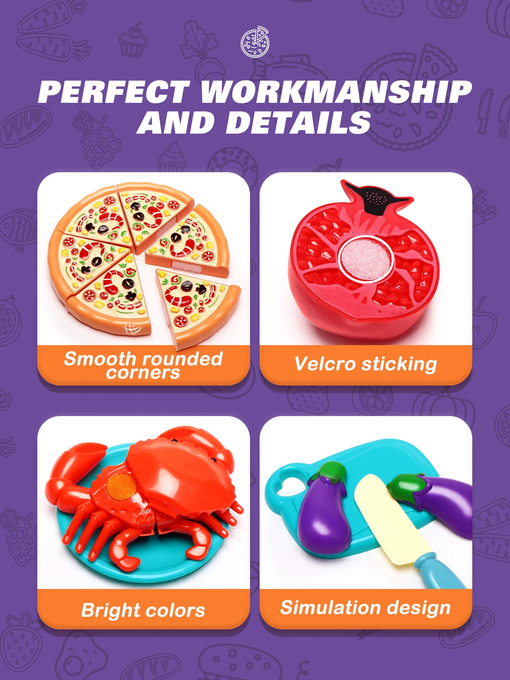Kitchen Cute Fun Play Home Toys Simulation Fruit Kitchenware Vegetable Pizza