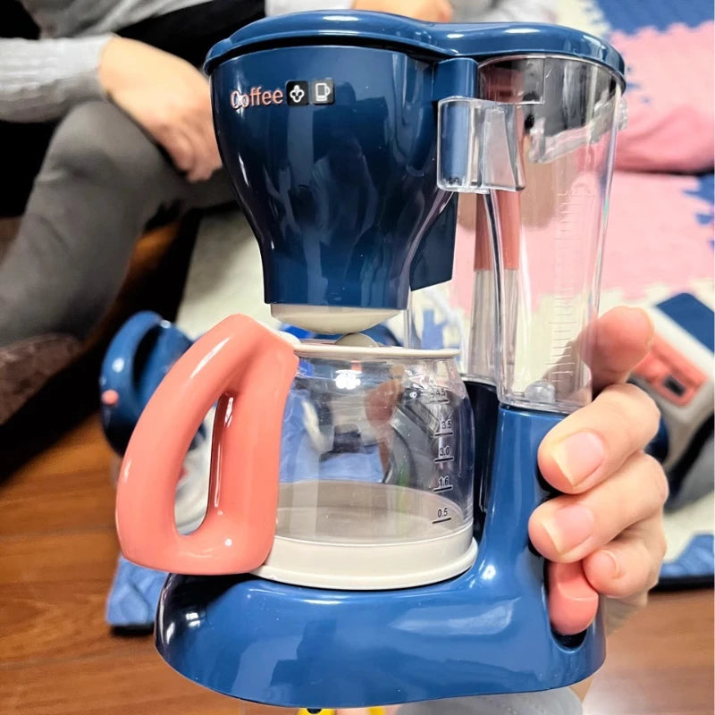 2025 Kids' Pretend Play Mini Simulation Kitchen Toys BLUE Household Appliances Toy with Light up & Sound for both Boys and Girls