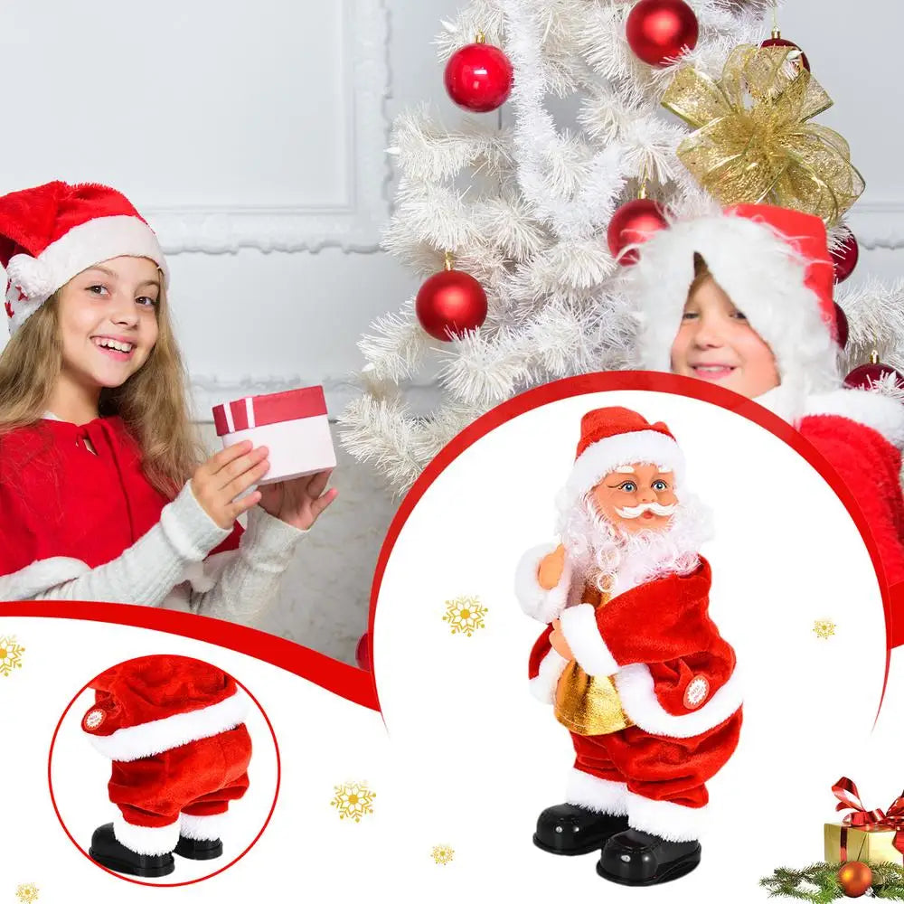 Santa Claus Doll Twerking Santa Soft Santa Claus Figurines Animated Dolls Dancing Santa Claus Interactive Kids For Christmas