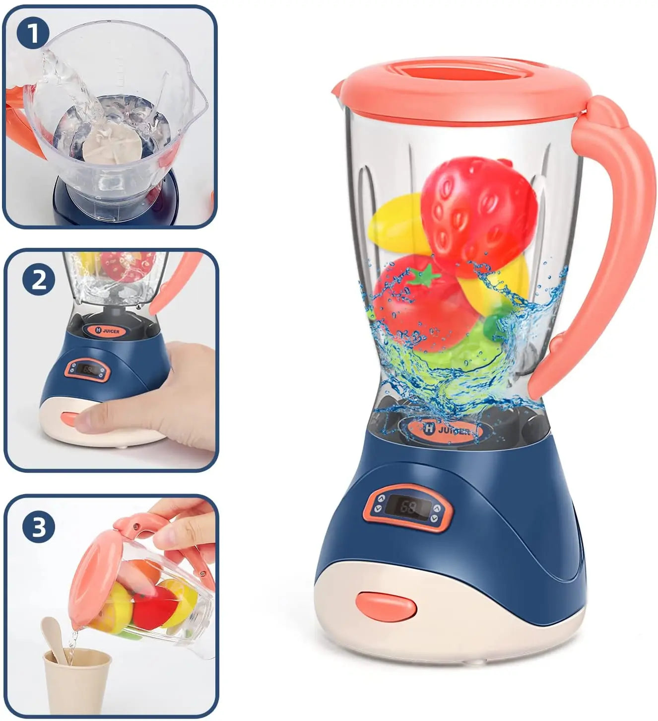 Interactive Electric Kitchen Playset for Kids Mini Simulation Household Appliances Light Toy Gift for Boy Girls Home Kitchen Fun
