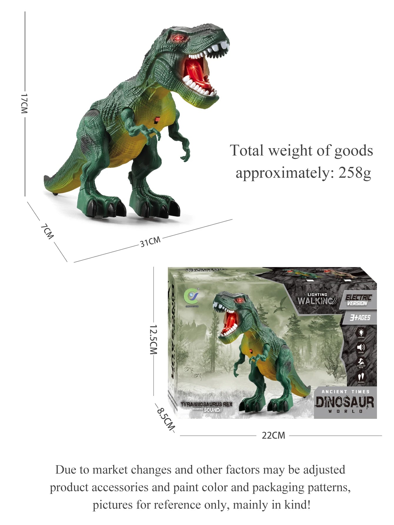 Remote Control Dinosaur Toys, Simulated Tyrannosaurus Rex Dino World Game Electric Dinosaur Model Electronic Walking Robot gifts