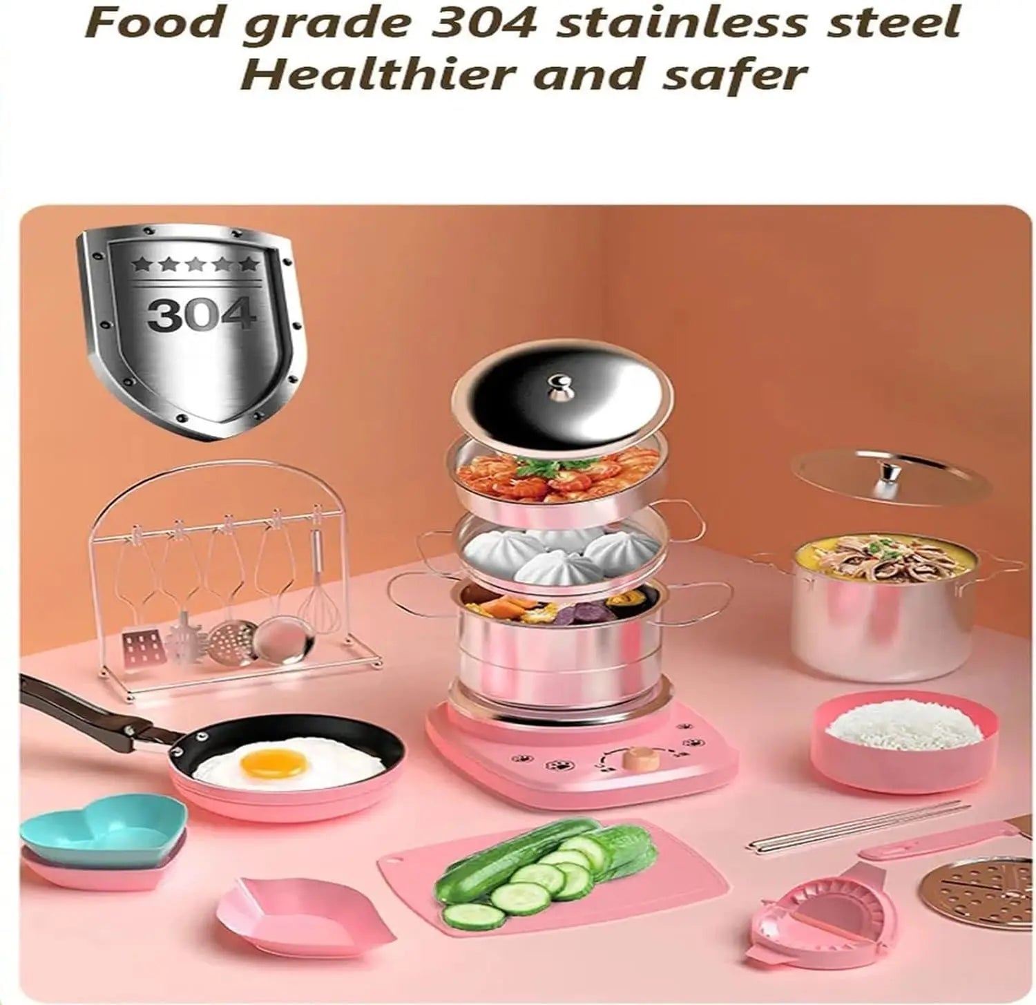 Funny Kitchen Toys Girl Can Cook Mini Kitchen Items Real Cooked Family Toy Set Birthday Gift Girl Toys Kitchen Accessories