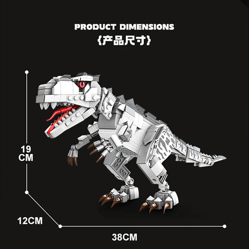 Dinosaur World Building Blocks Set Primitive Forest Dinosaur Animals Bricks T-Rex Model Christmas Gift for Boys Girls Kids