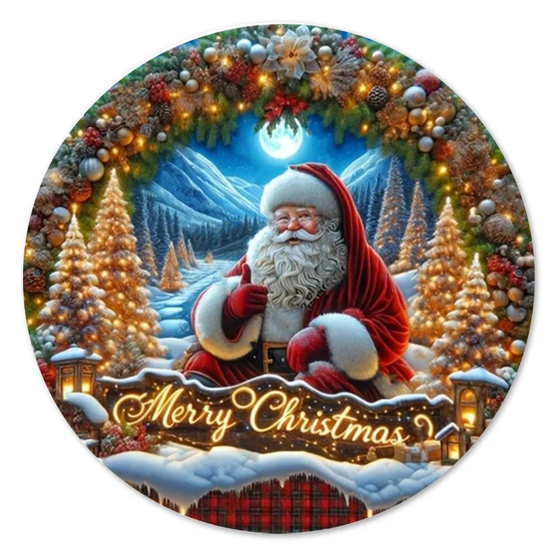 Santa Claus Wooden Sign - Charming Wall Hanging Decor for Home, Kitchen & Dining Room | Perfect Farmhouse Gift